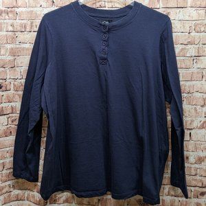 Ellos T-Shirt Long Sleeve Blue Size 1X  (22/24)